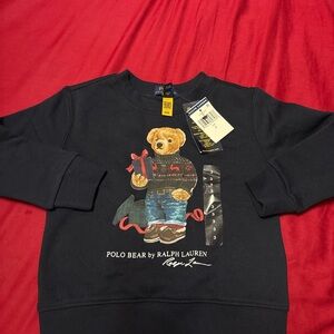 Ralph Lauren Navy Sweatshirt with Bear Design
